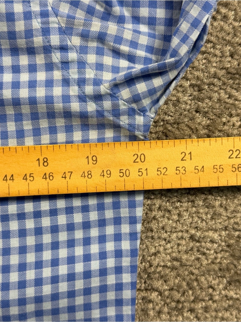 Peter Millar Sport Gingham Check Plaid Shirt Mens S Blue White Preppy Soft - Picture 9 of 10